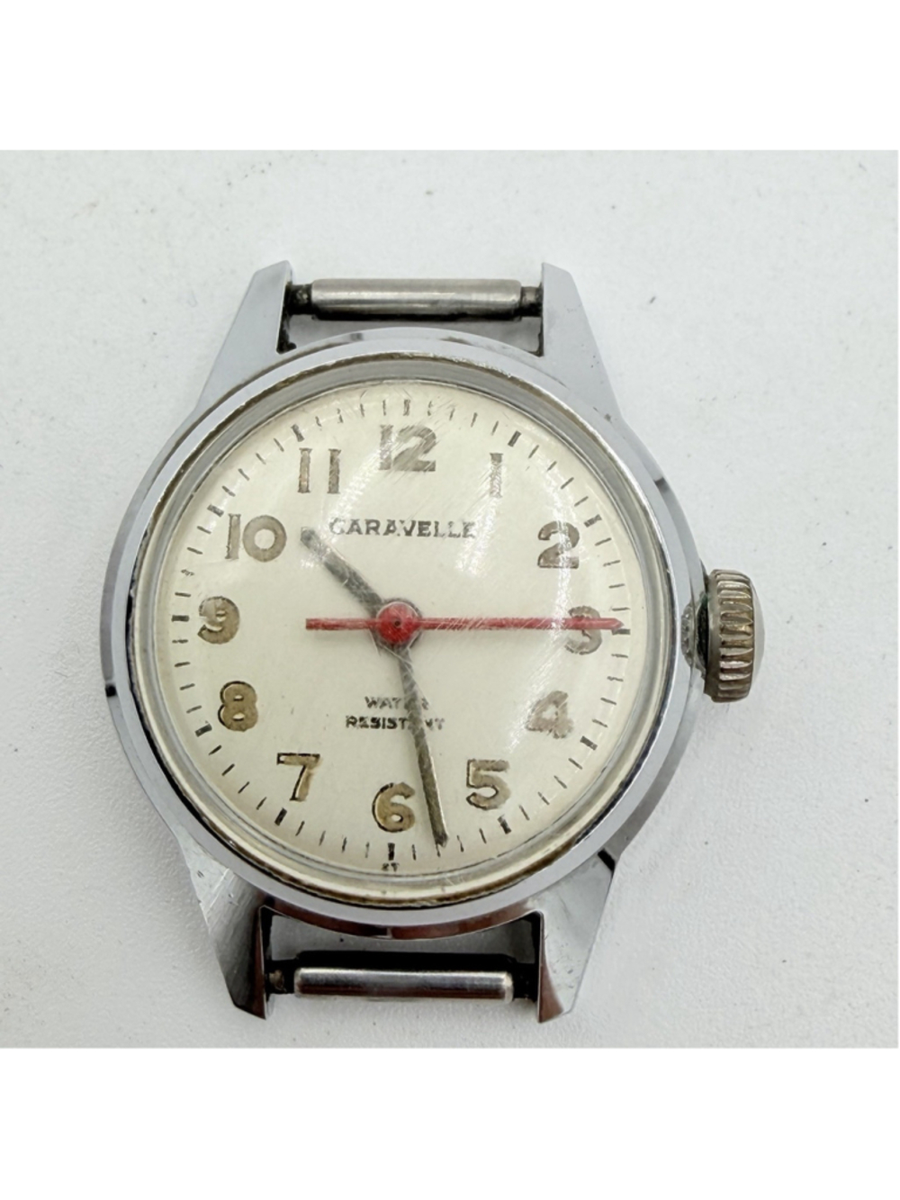 Caravelle N6 Mechanical Watch 1976 Water Resistant Cream Dial Untested